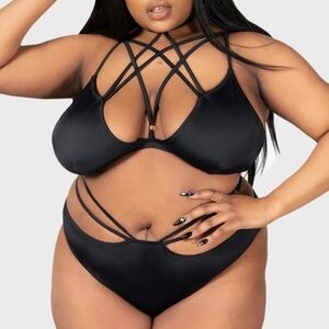 Killstar Sereia Midnight Strappy Bikini